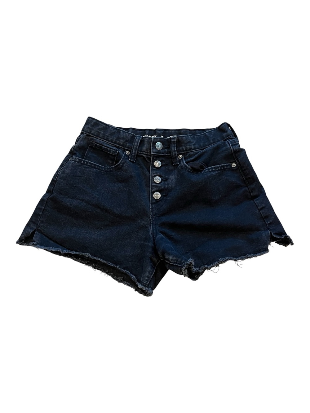 Old Navy 14 High Rise Jean Shorts Black